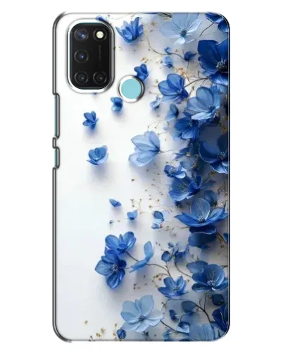Чохол для Realme C17 з картинкою «Блакитний квітковий каскад» Чохол для Realme C17 з картинкою «Блакитний квітковий каскад»
