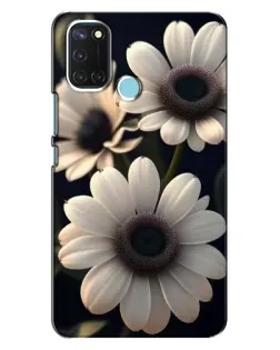 Чохол для Realme C17 з картинкою «Білі маргаритки макро»