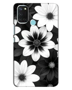 Чохол для Realme C17 з картинкою «Монохромні айстри»