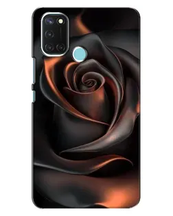 Чохол для Realme C17 з картинкою «Шовкова чорна троянда»