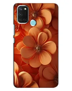 Чохол для Realme C17 з картинкою «Помаранчева макро квітка»