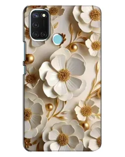 Чохол для Realme C17 з картинкою «Білі паперові квіти»