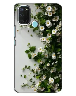 Чохол для Realme C17 з картинкою «Гілка дрібних білих квітів»