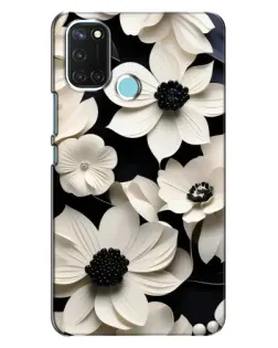 Чохол для Realme C17 з картинкою «Об'ємні білі квіти»