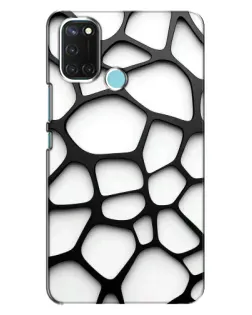 Чохол для Realme C17 з картинкою «Біла об'ємна сітка»