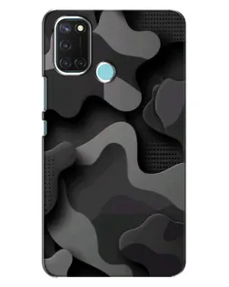 Чохол для Realme C17 з картинкою «Темний абстрактний камуфляж»