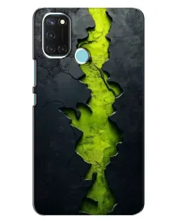 Чохол для Realme C17 з картинкою «Салатовий розлом скелі»