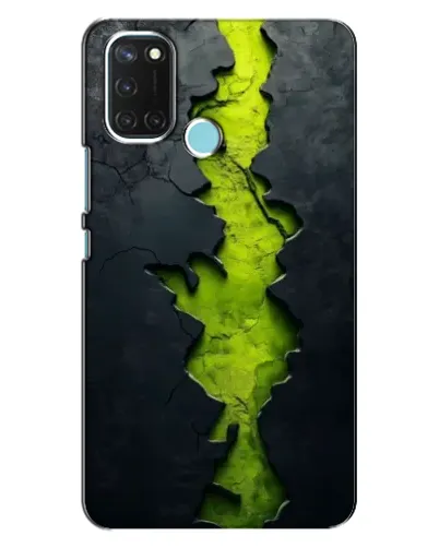 Чохол для Realme C17 з картинкою «Салатовий розлом скелі»