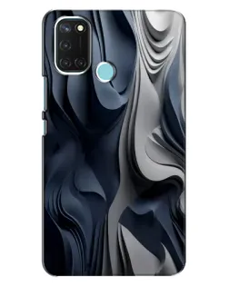 Чохол для Realme C17 з картинкою «Об'ємні сині складки»