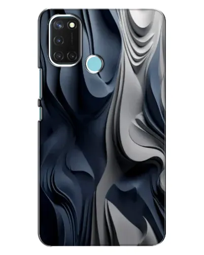 Чохол для Realme C17 з картинкою «Об'ємні сині складки»