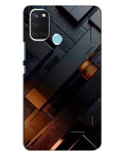 Чохол для Realme C17 з картинкою «Чорні геометричні блоки»