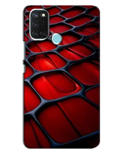 Чохол для Realme C17 з картинкою «Червона глянцева сітка»