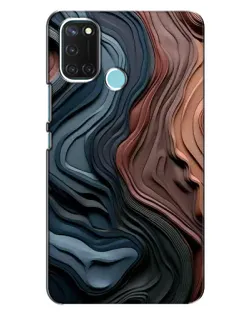Чохол для Realme C17 з картинкою «Кольорові хвилі каньйону»