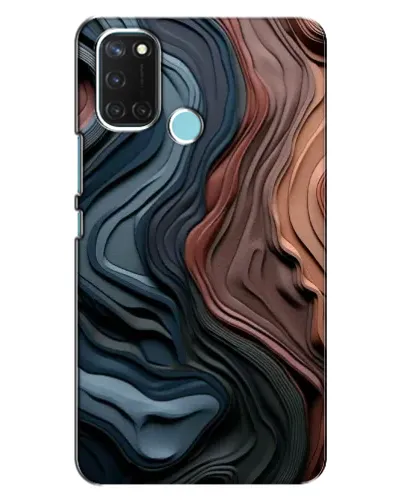 Чохол для Realme C17 з картинкою «Кольорові хвилі каньйону»