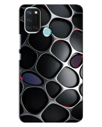 Чохол для Realme C17 з картинкою «Об'ємна темна решітка»