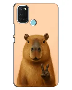 Чехол для Realme C17 с картинкой «Капибара виктория»