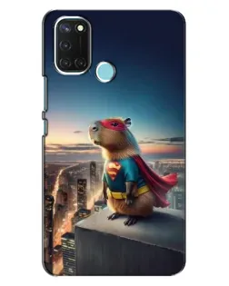 Чехол для Realme C17 с картинкой «Капи-мен супергерой»