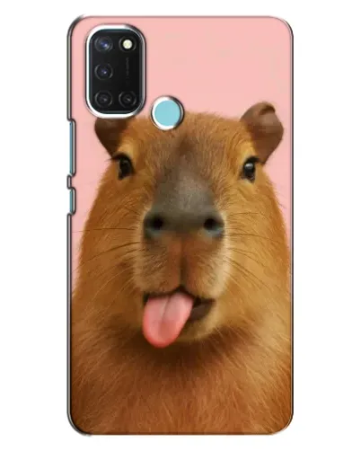 Чехол для Realme C17 с картинкой «Капибара с языком» Чехол для Realme C17 с картинкой «Капибара с языком»