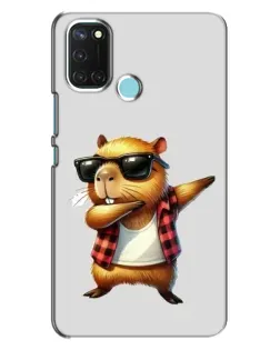 Чехол для Realme C17 с картинкой «Капибара рэпер даб»