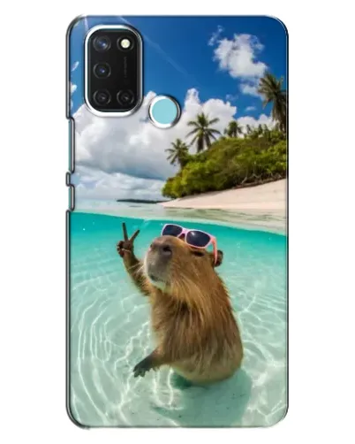 Чехол для Realme C17 с картинкой «Капибара на море» Чехол для Realme C17 с картинкой «Капибара на море»