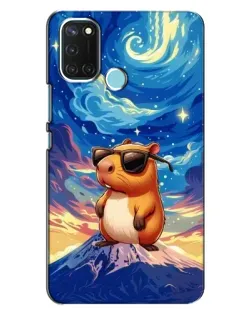 Чехол для Realme C17 с картинкой «Капибара Ван Гога»