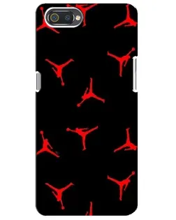 Чехол для Realme C2 с картинкой «Jordan Red Pattern»