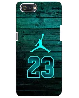 Чехол для Realme C2 с картинкой «Jordan Cyan 23»
