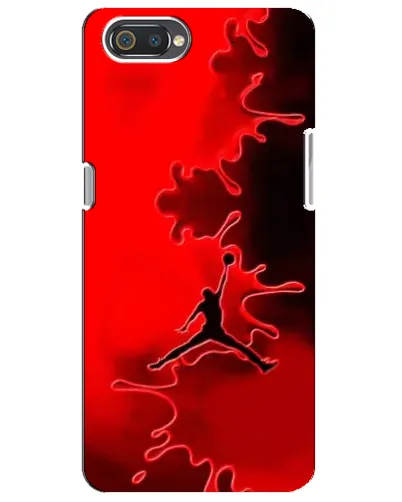 Чехол для Realme C2 с картинкой «Jordan Red Smoke»