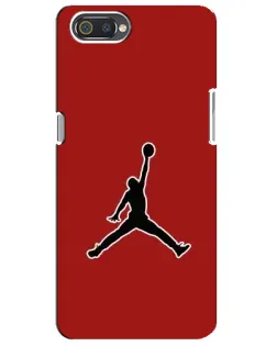 Чехол для Realme C2 с картинкой «Jordan Red Back»