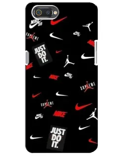 Чехол для Realme C2 с картинкой «Nike Mix Pattern»