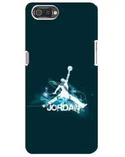 Чехол для Realme C2 с картинкой «Jordan Blue Fire»