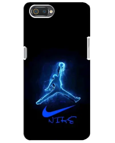 Чехол для Realme C2 с картинкой «Jordan Neon Blue»