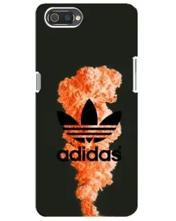 Чехол для Realme C2 с картинкой «Оранжевый дым Adidas»
