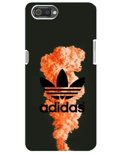 Чехол для Realme C2 с картинкой «Оранжевый дым Adidas»
