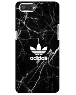 Чехол для Realme C2 с картинкой «Белый мрамор Adidas»