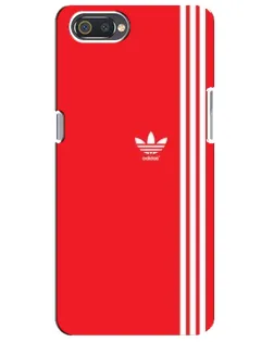 Чехол для Realme C2 с картинкой «Красный минимализм Adidas»