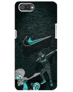 Чехол для Realme C2 с картинкой «Спортивный арт Nike»
