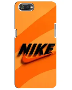 Чехол для Realme C2 с картинкой «Оранжевый драйв Nike»