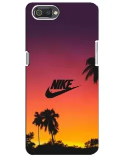 Чехол для Realme C2 с картинкой «Nike на закате солнца»