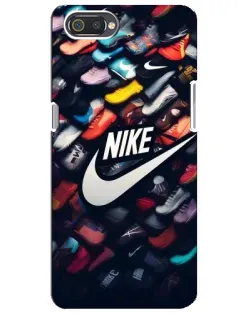 Чехол для Realme C2 с картинкой «Коллекция кроссовок Nike»