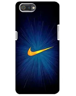 Чехол для Realme C2 с картинкой «Синий пульс Nike»