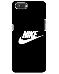 Чехол для Realme C2 с картинкой «Мазки краски Nike»
