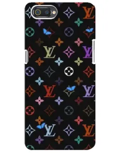 Чехол для Realme C2 с картинкой «Цветная монограмма LV»