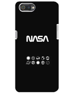 Чехол для Realme C2 с картинкой «NASA — технический принт»