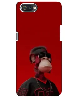 Чехол для Realme C2 с картинкой «Bored Ape в красном»