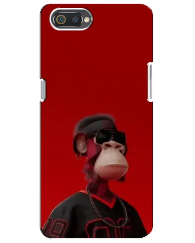Чехол для Realme C2 с картинкой «Bored Ape в красном»