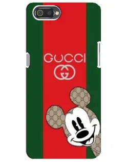 Чехол для Realme C2 с картинкой «Gucci — полосы и Микки»