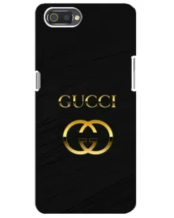Чехол для Realme C2 с картинкой «Золотой логотип Gucci»