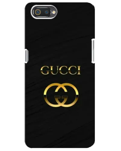 Чехол для Realme C2 с картинкой «Золотой логотип Gucci»