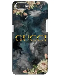Чехол для Realme C2 с картинкой «Абстрактные цветы Gucci»